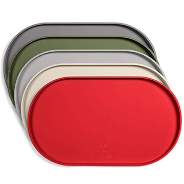 DogBuddy Dog Food Mat - Waterproof Dog Bowl Mat, Silicone Dog Mat for Food and Water, Pet Food Mat w...