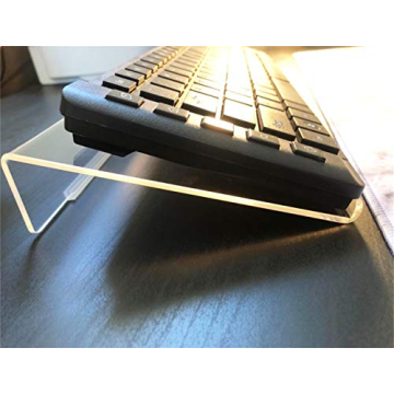WINKINE Clear Acrylic Keyboard Stand for Ergonomic Typing & Comfort