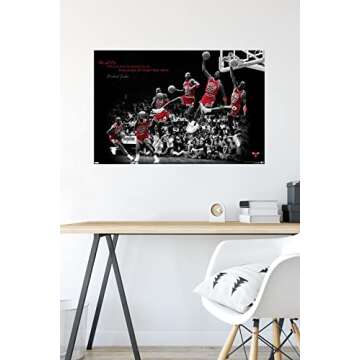 Trends International Michael Jordan - Fly Wall Poster, 22.375" x 34", Unframed Version