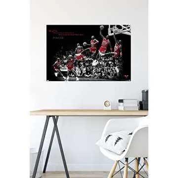 Trends International Michael Jordan - Fly Wall Poster, 22.375" x 34", Unframed Version