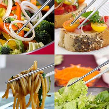 Precision Stainless Steel Tongs - Perfect Kitchen Tool