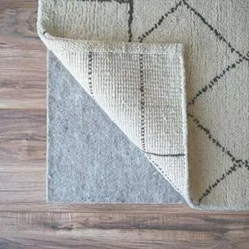 RUGPADUSA - Basics - 5'x7' - 1/4" Thick - Felt + Rubber - Non-Slip Rug Pad - Cushioning Felt for Added Comfort - Safe for All Floors and Finishes