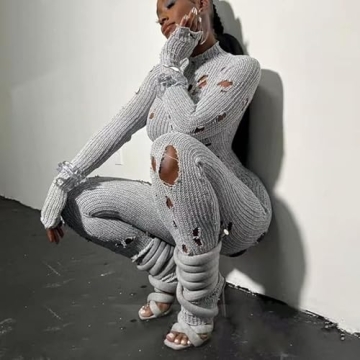 perixir Strappy High Heels Gladiator Sandals With Grey Jersey Knit Fallopian Cloth Rope Lace Up Sexy Open Toe Square Stilettos Tie Up Heeled Sandals For Women US Size 6