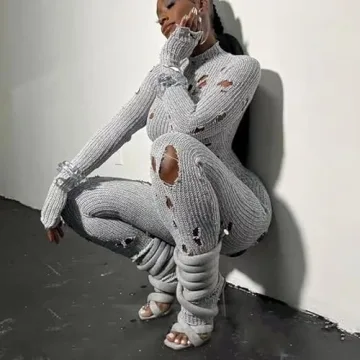 perixir Strappy High Heels Gladiator Sandals With Grey Jersey Knit Fallopian Cloth Rope Lace Up Sexy Open Toe Square Stilettos Tie Up Heeled Sandals For Women US Size 6