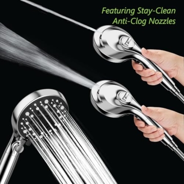 High Pressure Shower Head with 9 Spray Settings and Filter