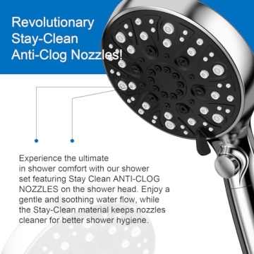 High Pressure Shower Head with 9 Spray Settings and Filter