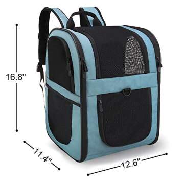 APOLLO WALKER Pet Carrier Backpack for Small Cats and Dogs, Puppies, Two-Sided Entry, Safety Feature...