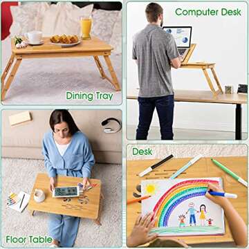 Portable Lap Desk for Bed & Couch - Multipurpose Mini Table