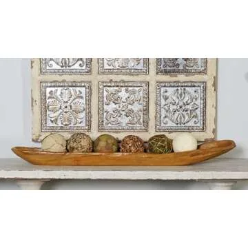 Deco 79 Rustic Wood Tray – Beautiful 36" Centerpiece for Any Occasion