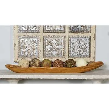 Deco 79 Rustic Wood Tray – Perfect Home Decor Centerpiece