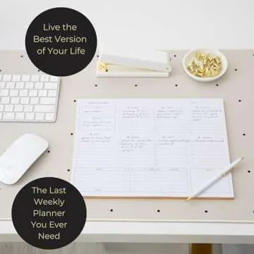 Stylish Weekly Planner Pad with 52 Tear-Off Sheets
