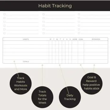 Stylish Weekly Planner Pad with 52 Tear-Off Sheets