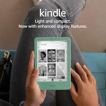 Lightest 16GB Amazon Kindle - Glare-Free, Adjustable Light