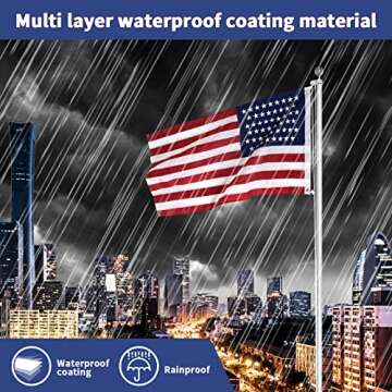 100% Made in USA American Flags 3x5 Ft Outside,American Flag Outdoor Heavy Duty,Us Flag 3x5 Longest Lasting Usa Flag, Built For Outdoor Use,(100% In Usa)