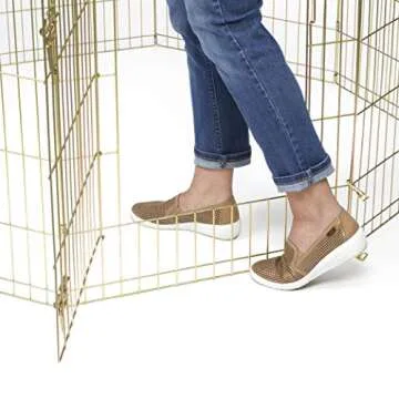 MidWest Homes for Pets Dog Exercise Pen & Playpen, 24"W x 24"H, No Door, Gold Zinc