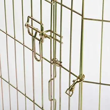 MidWest Homes for Pets Dog Exercise Pen & Playpen, 24"W x 24"H, No Door, Gold Zinc