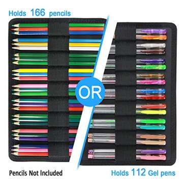 YOUSHARES Colored Pencil Case - 166 Slots Organizer for Artists