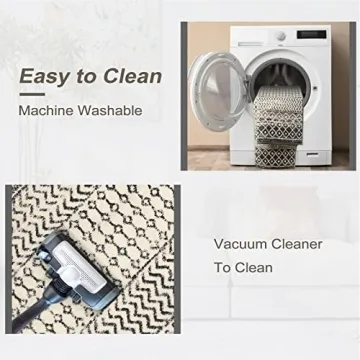 Nailttos Moroccan Washable Runner Rug - Cozy Non-Slip Design