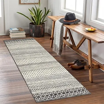 Nailttos Moroccan Washable Runner Rug - Cozy Non-Slip Design