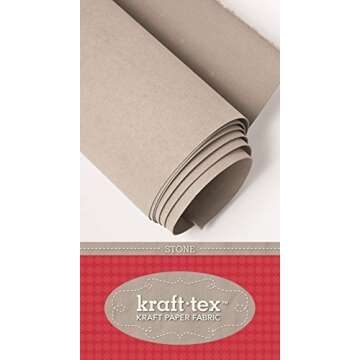 Kraft-Tex Roll, Stone: Versatile Kraft Paper Fabric for Creative Projects