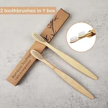 SEVENHEAD Bamboo Toothbrushes - Eco-Friendly & Soft Bristles for Adults