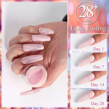 Saviland Glows in the Dark Dip Powder Set - 10 Colors Luminous Nail Dipping Powder Neon Colors Dip Powder Nail Kit Starter Set for French Nails Art Manicure Home & Nail Salon DIY, No Nail Lamp Needed