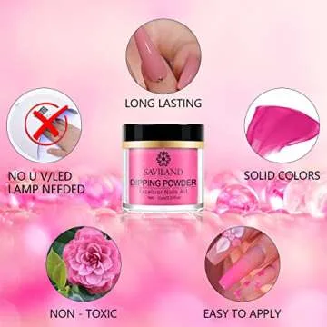 Saviland Glows in the Dark Dip Powder Set - 10 Colors Luminous Nail Dipping Powder Neon Colors Dip Powder Nail Kit Starter Set for French Nails Art Manicure Home & Nail Salon DIY, No Nail Lamp Needed