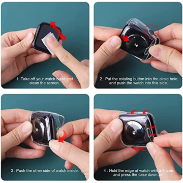 HANKN 2 Pack Clear Screen Protector for Apple Watch 41mm