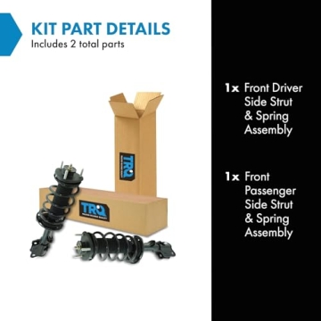 TRQ Front Strut & Coil Spring Assembly Set Driver & Passenger Sides for 11-17 Honda Odyssey