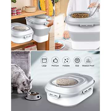 Somkaco Airtight Dog Food Storage Container with Wheels