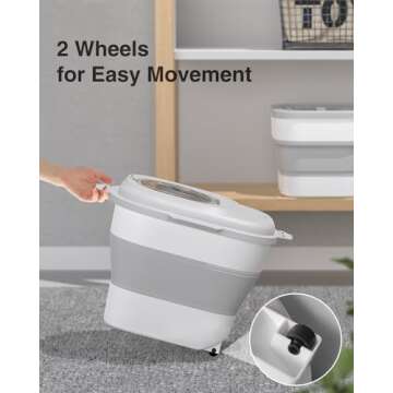 Somkaco Airtight Dog Food Storage Container with Wheels