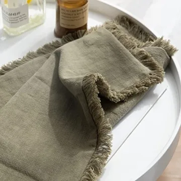 Linen Fringed Decorative Pillow Cover for Cozy Comfort