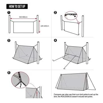 OneTigris ROCDOMUS Hot Tent with Stove Jack, 3000mm Waterproof, Versatile Lightweight Hammock Tent for Camping, Hiking, Backpacking, Bushcraft, Car Trips