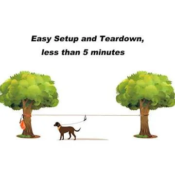 XiaZ 50ft Portable Dog Tie Out Cable for Camping