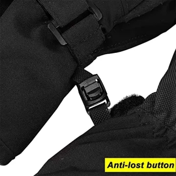 MAGARROW Kids Winter Gloves Windproof Water-Resistant Snow Boys Girls Gloves (All-Black, 4-6 Years)