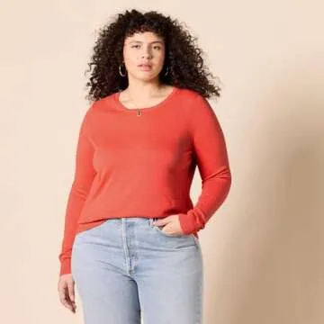 Amazon Essentials Women's Classic Fit Lightweight Long-Sleeve Crewneck Sweater