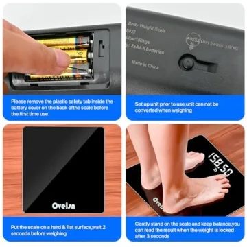 Digital Bathroom Scale Accurate to 0.1lb with LED Display