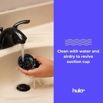 hula+ Phone Holder Portable Mount, Reusable Stand for Shower, Mirror, Kitchen, Window, & Bathroom, Adjustable Rotation for Content, TikTok, Instagram, Movies, Music (Double Suction)