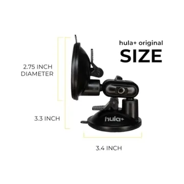 hula+ Phone Holder Portable Mount, Reusable Stand for Shower, Mirror, Kitchen, Window, & Bathroom, Adjustable Rotation for Content, TikTok, Instagram, Movies, Music (Double Suction)