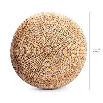 Natural Rattan Stool Ottoman for Stylish Outdoor Decor