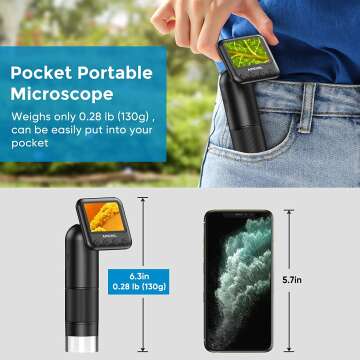 800X APEXEL Kids Handheld Digital Microscope