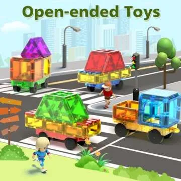 Magnetic Tiles Cars Construction Set for Creative Kids Toys