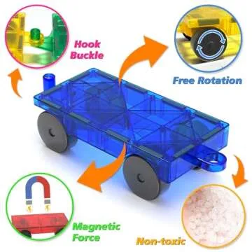 Magnetic Tiles Cars Construction Set for Creative Kids Toys