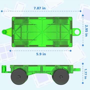 Magnetic Tiles Cars Construction Set for Creative Kids Toys