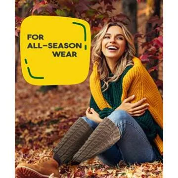 Knee High Cable Knit Leg Warmers - 6 Pairs for Women