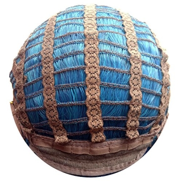 Vibrant Cosplay Wig Ombre Blue Synthetic Hair 14"