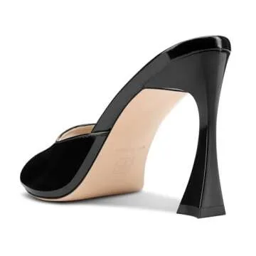 TNYNFBEB Women’s Stiletto High Heel Sandals - Elegant Black