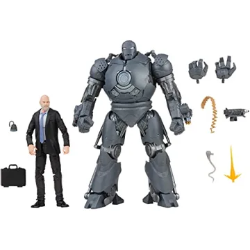Marvel Hasbro Legends Series 6-inch Scale Action Figure Toy 2-Pack Obadiah Stane and Iron Monger Inf...
