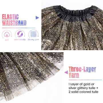 Simplicity 3 Layered Tulle Tutu Skirt for Women