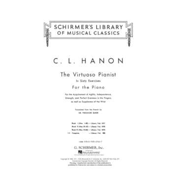 Hanon: The Virtuoso Pianist In Sixty Exercises For The Piano, Vol. 925, Complete (Schirmer's Library Of Musical Classics)